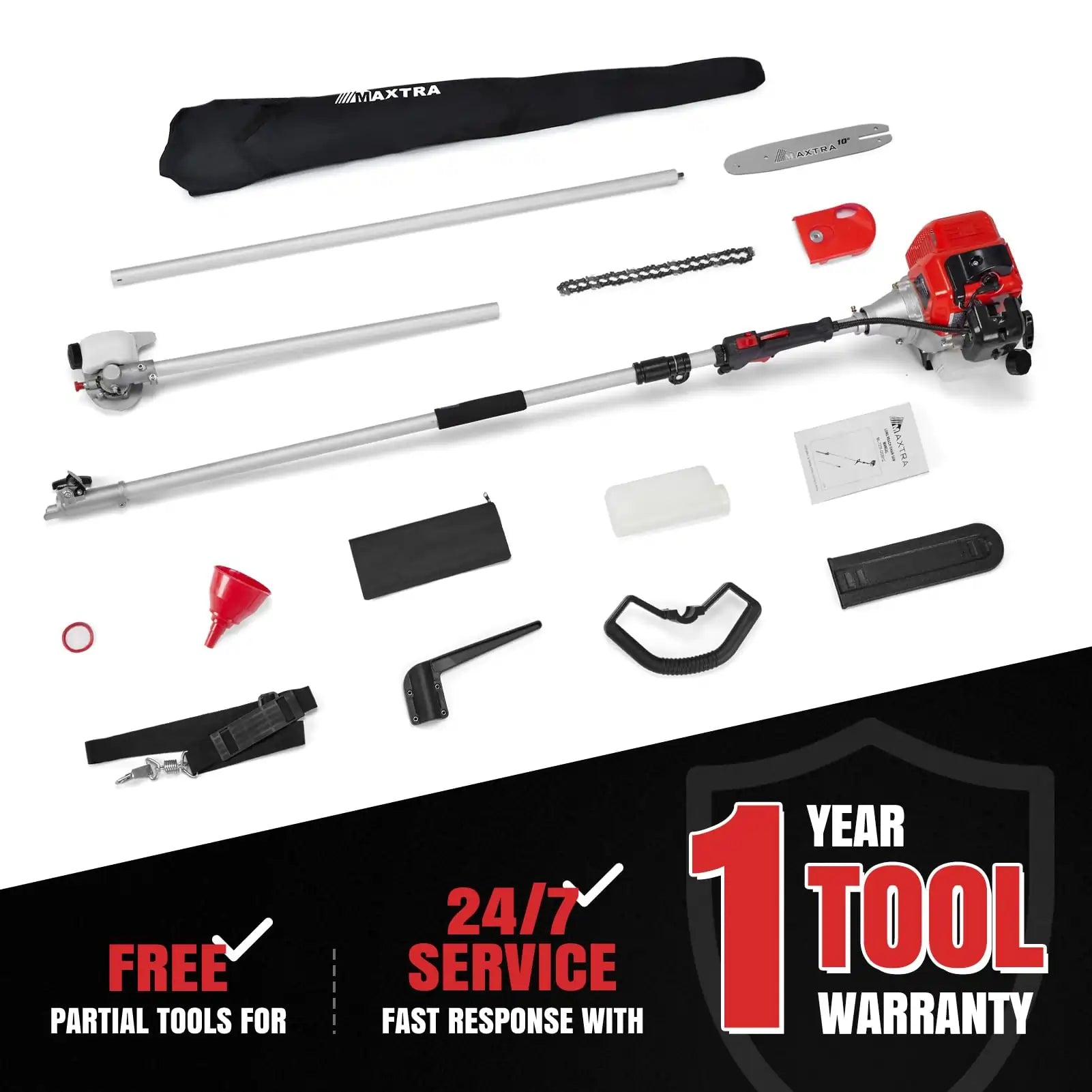 90-180 Degree 42.7cc 2-stoke16-ft Reach Extension Cordless Long Pole Chainsaw#style_spinning