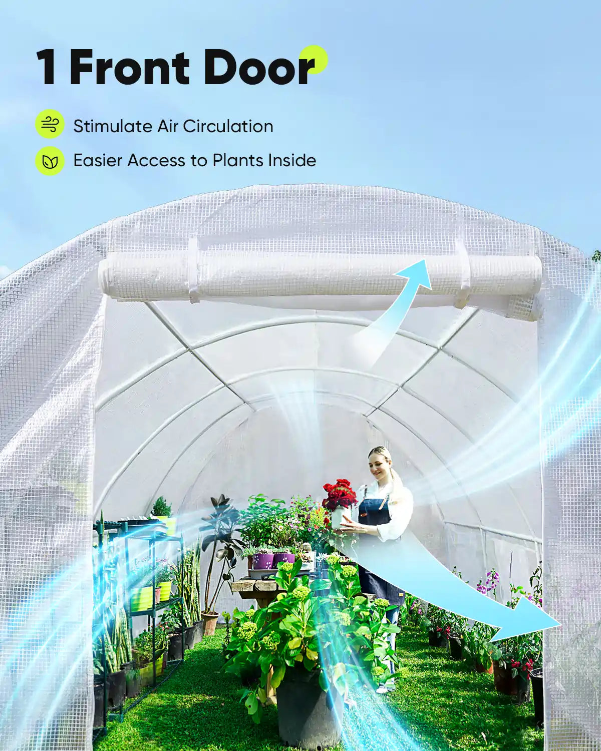 1 Front Door for Easier Access to Plants Inside#color_white