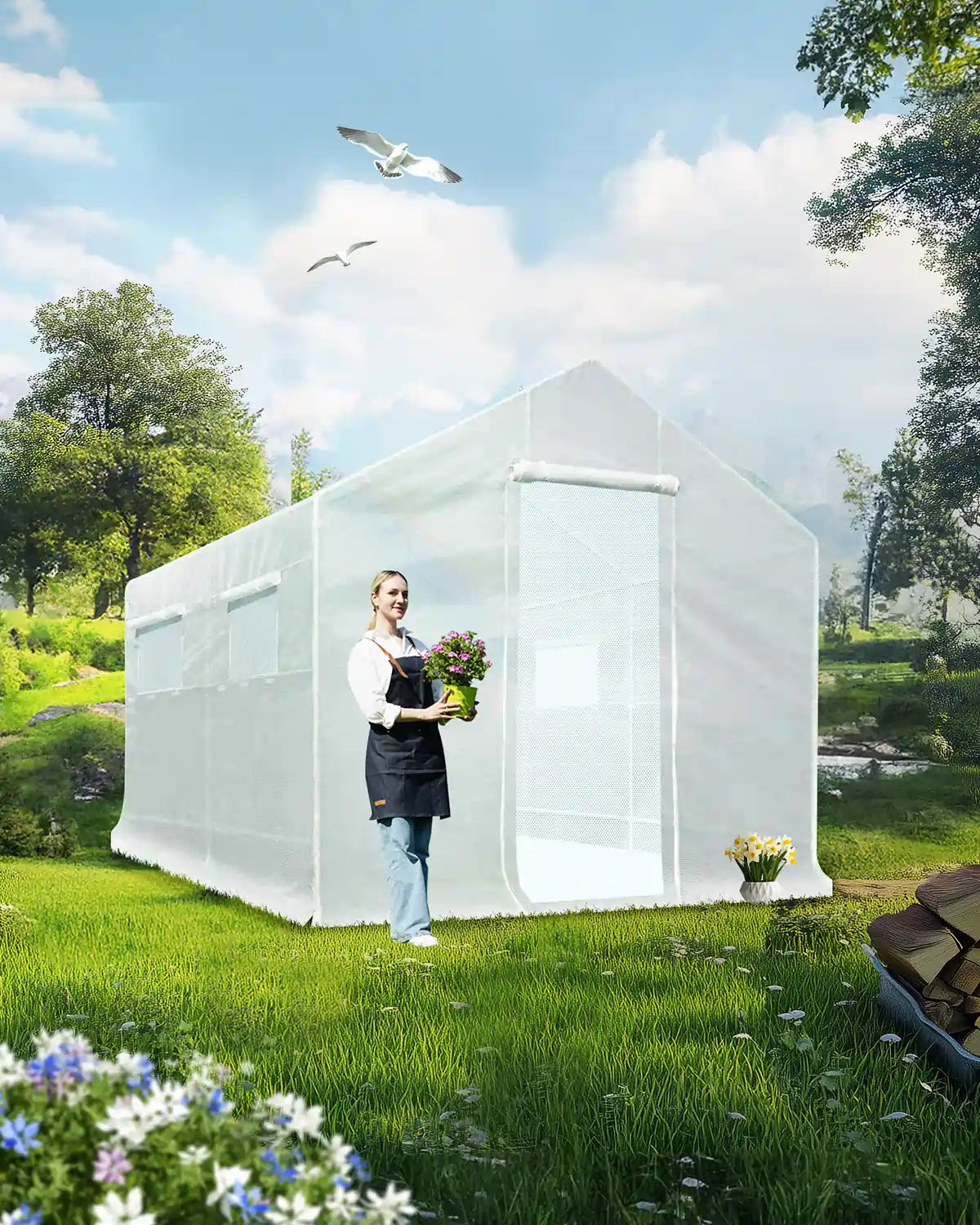 Quictent 10x9x8FT Fast Setup Greenhouse