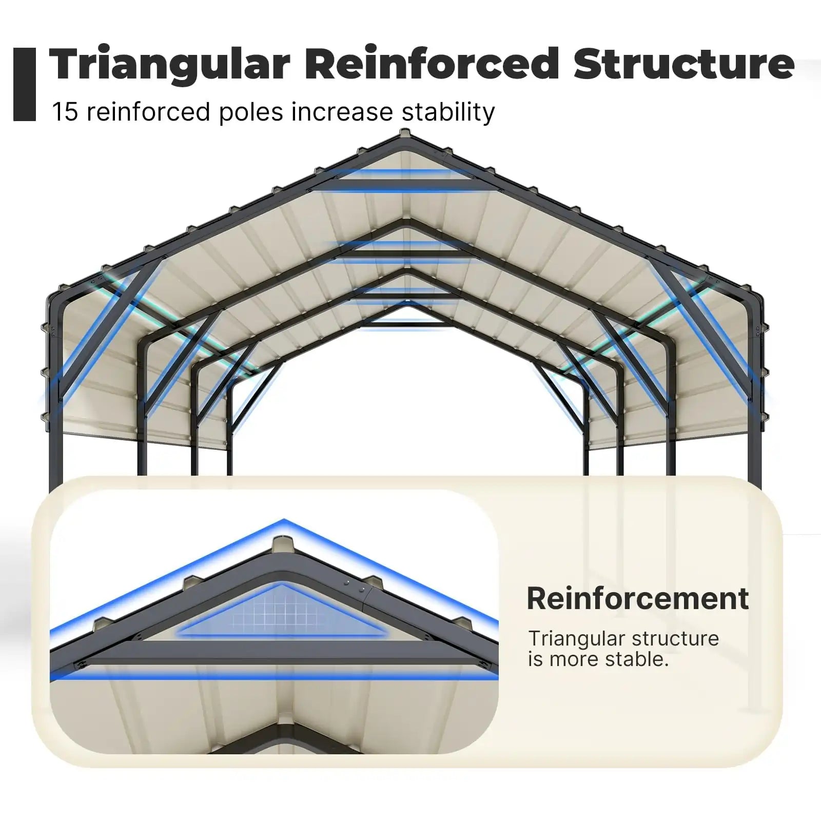 Triangular reinforced structure#size_10X15ft