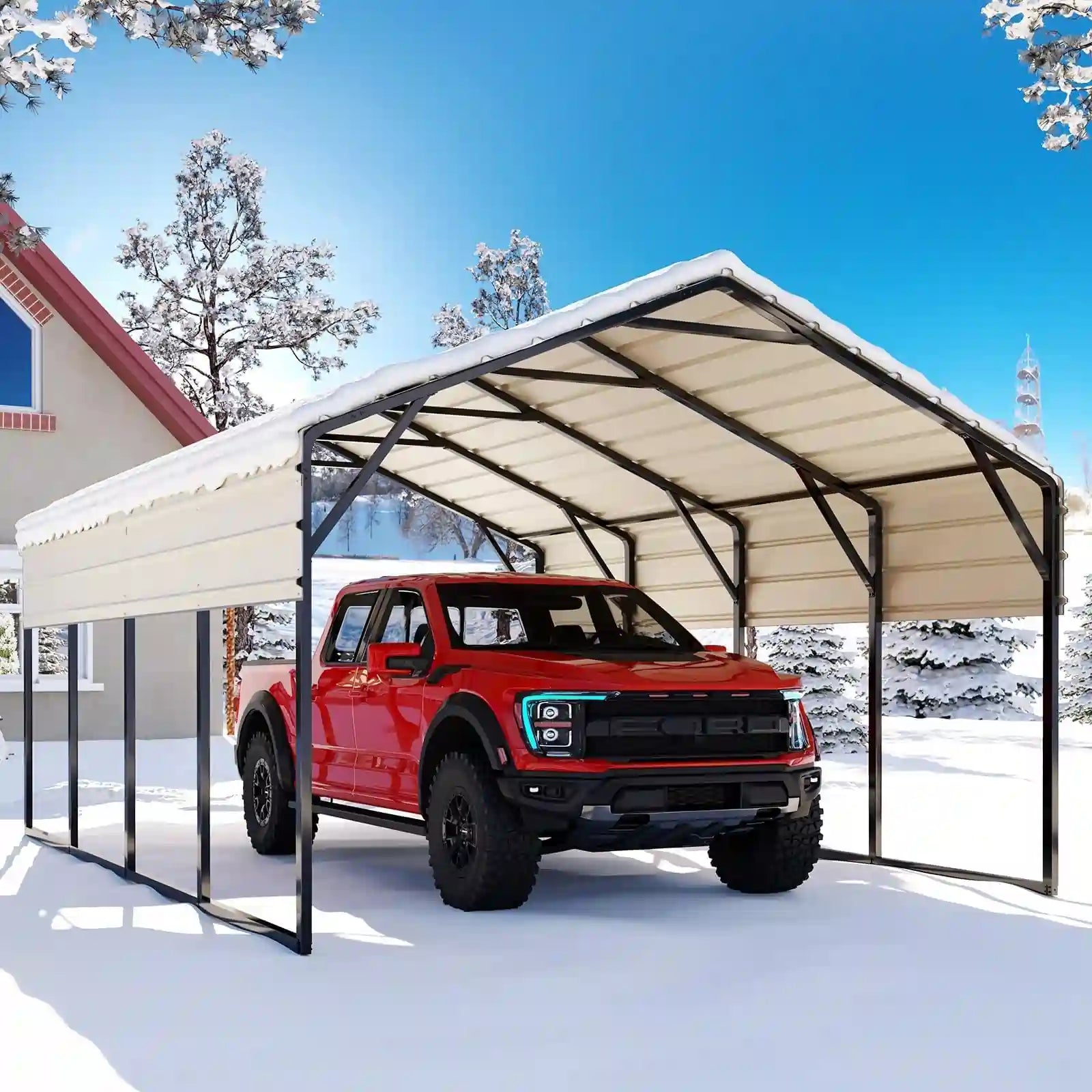 Hard Top Heavy Duty Garage#size_10X20ft
