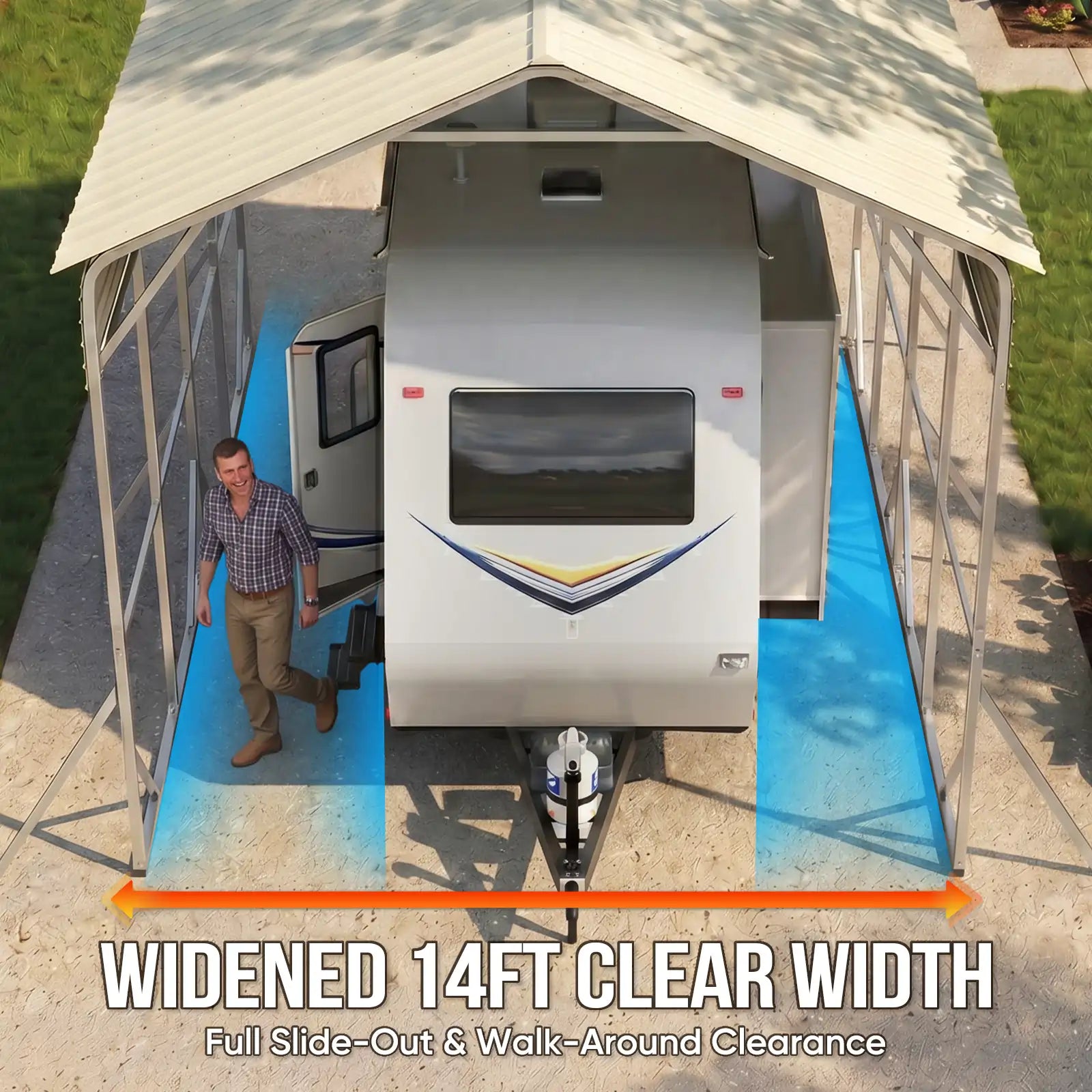 a widened 14ft clear width#size_14X20ft-Taller