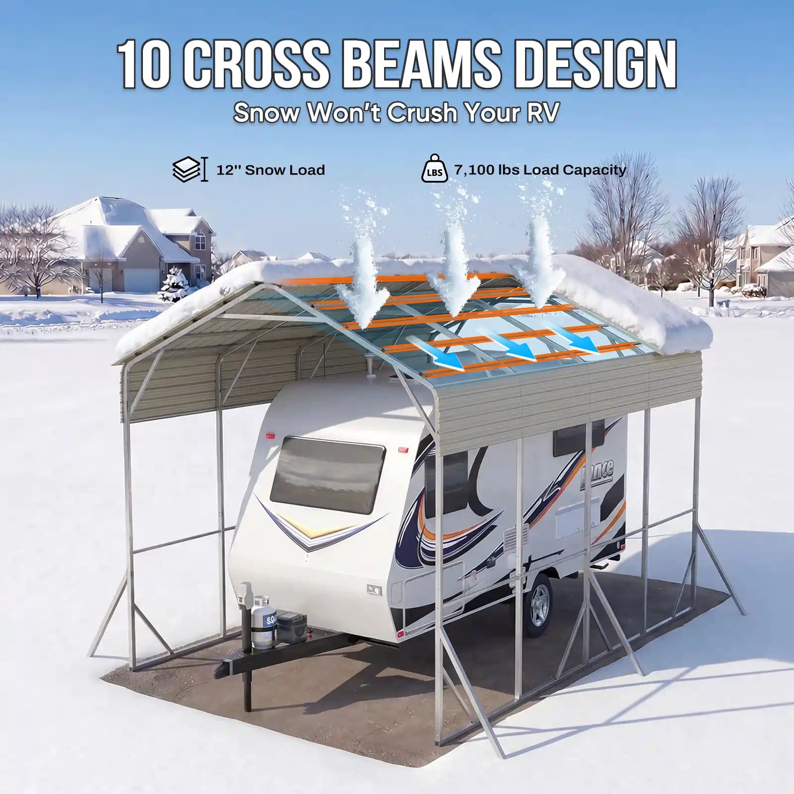 10 cross beams design#size_14X20ft-Taller