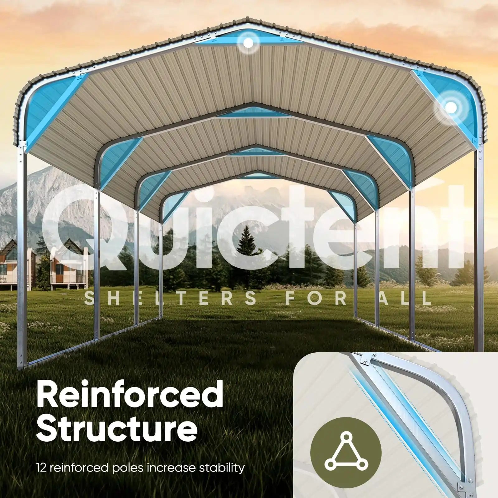 Reinforced Triangle Structure#size_10X15ft
