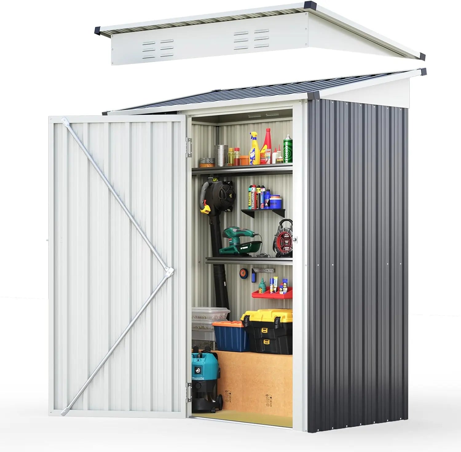 Quictent 5x3FT Metal storage shed#size_5x3FT