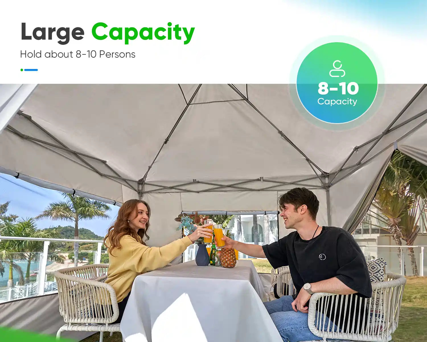 Quictent Privacy Portable Pop Up Canopy with Sidewalls