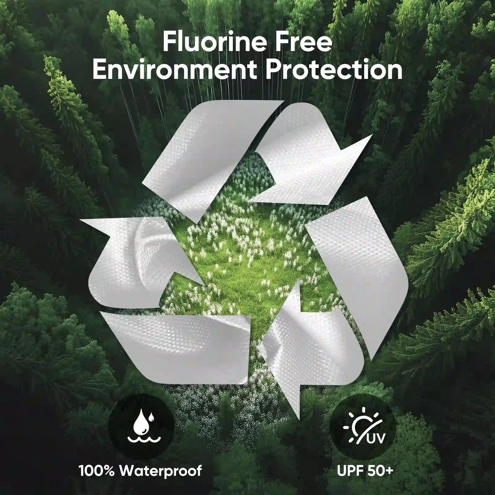 Crafted with 210D Oxford fabric and PU coating#color_White-No Vent