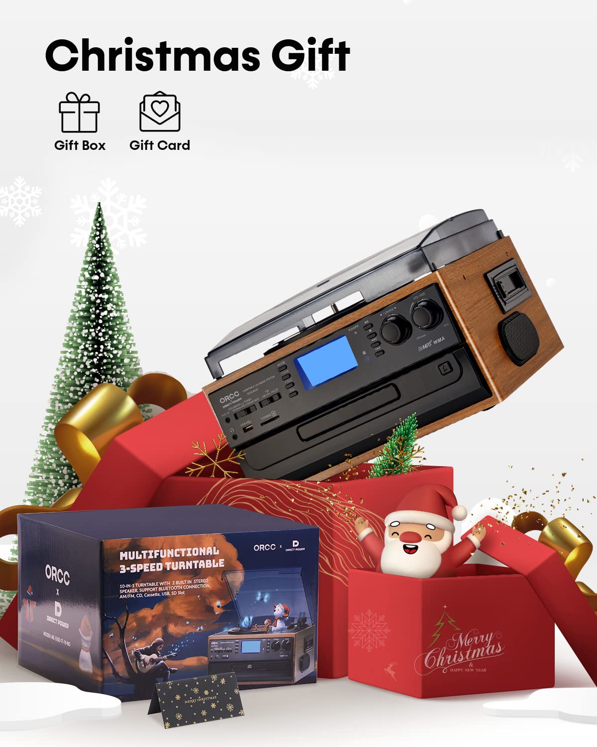 Multifunctional turntable as Christmas gift#color_brown