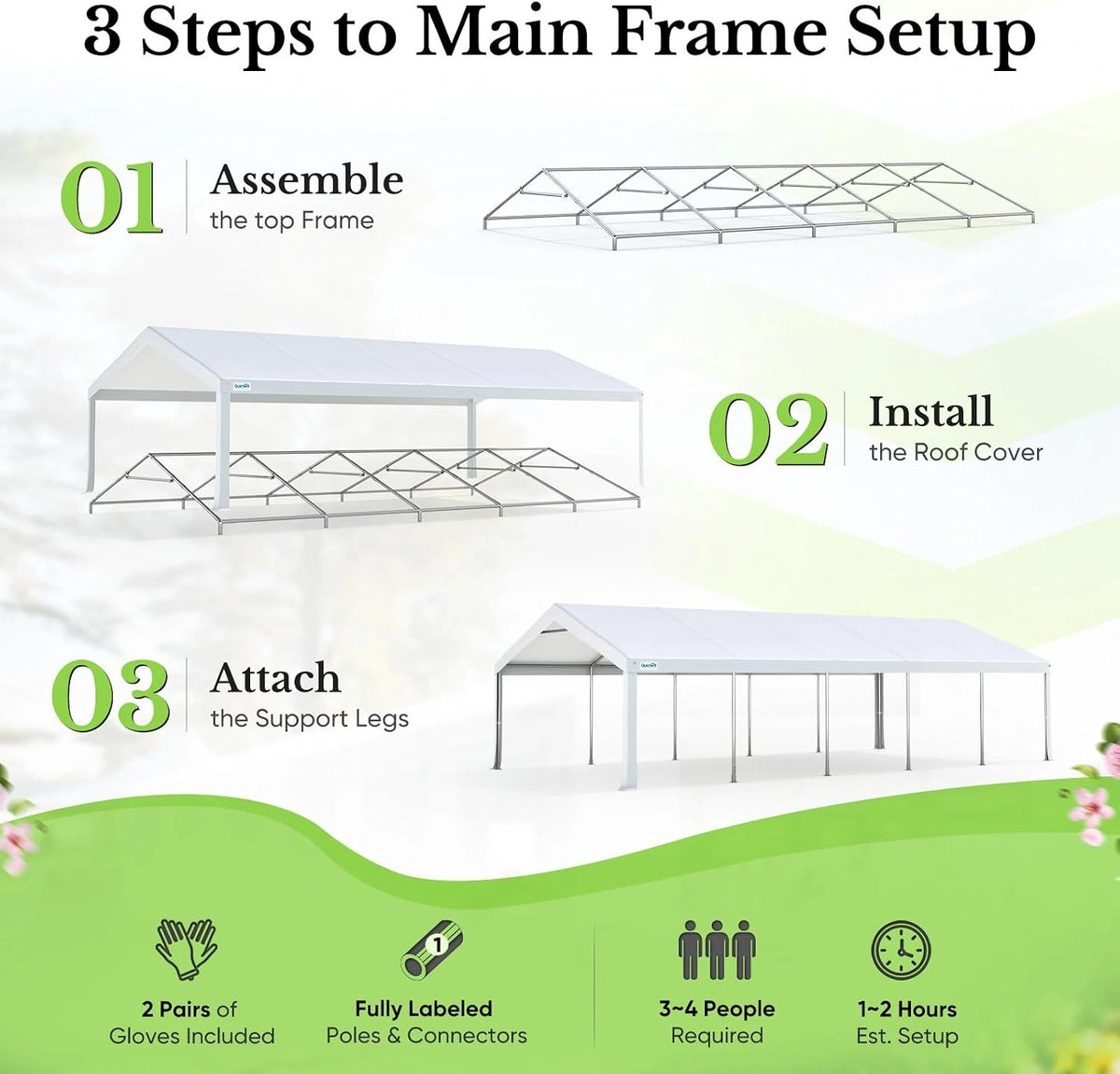 Step-by-step guide to setting up a large canopy tent#size_20' x 30'