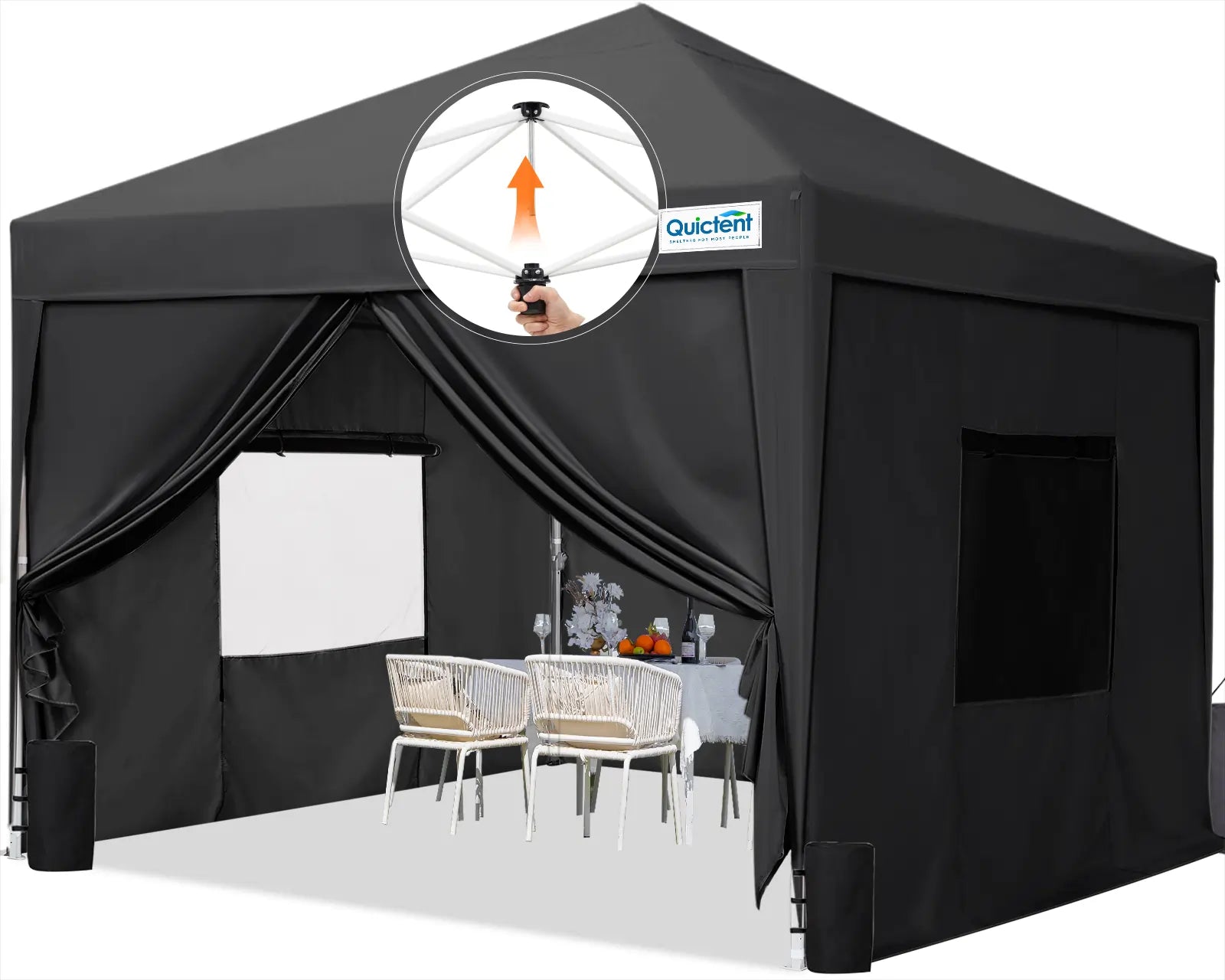 Quictent Privacy Portable Pop Up Canopy with Sidewalls
