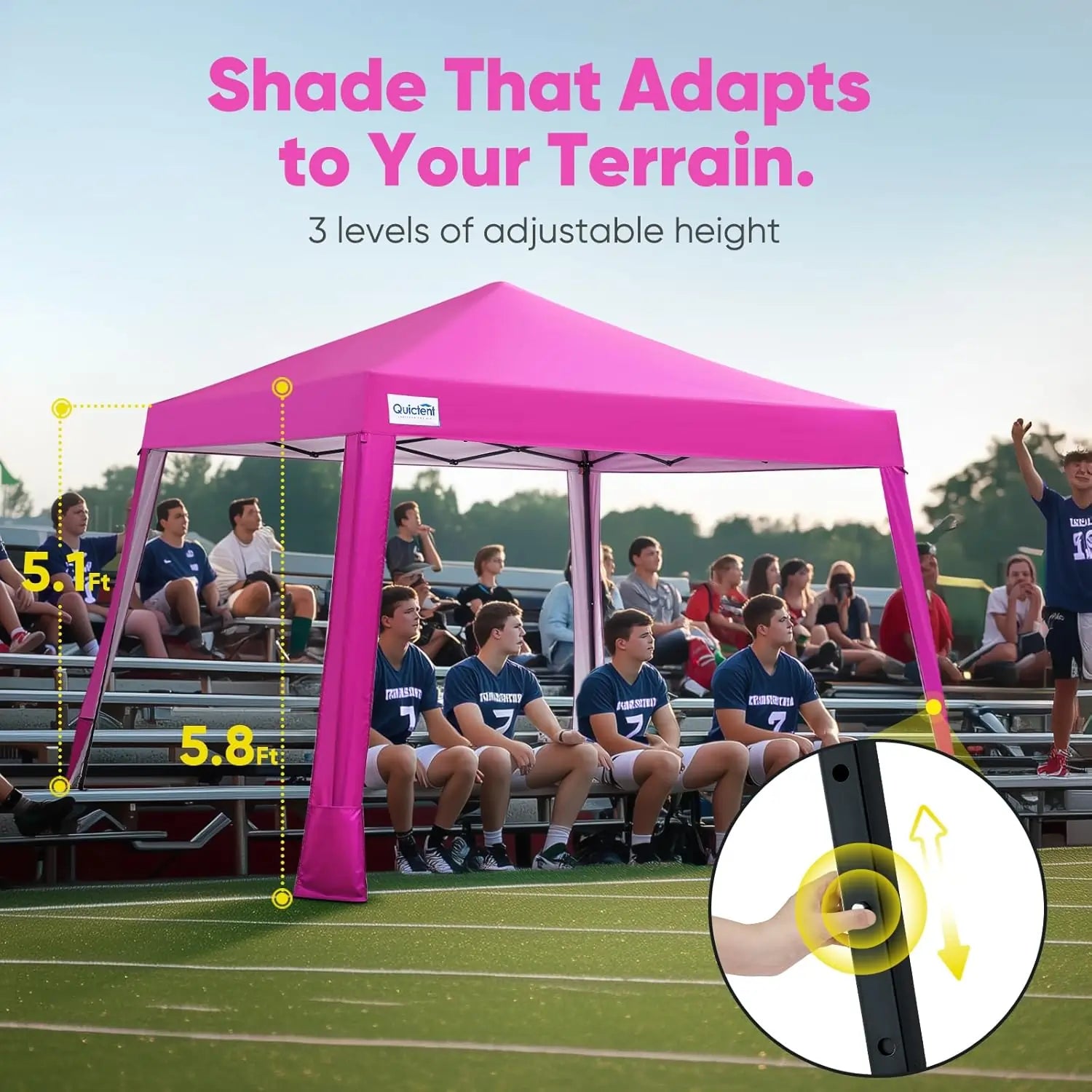 Pink adjustable canopy tent#style_Pink