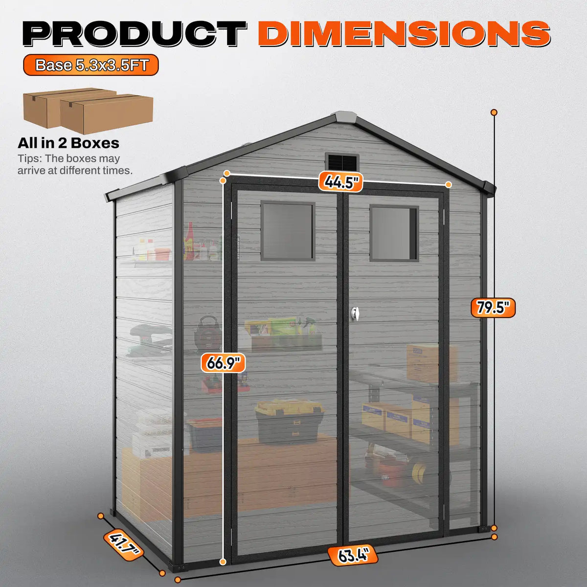 Dimensions of a storage shed#size_5.3x3.5ft