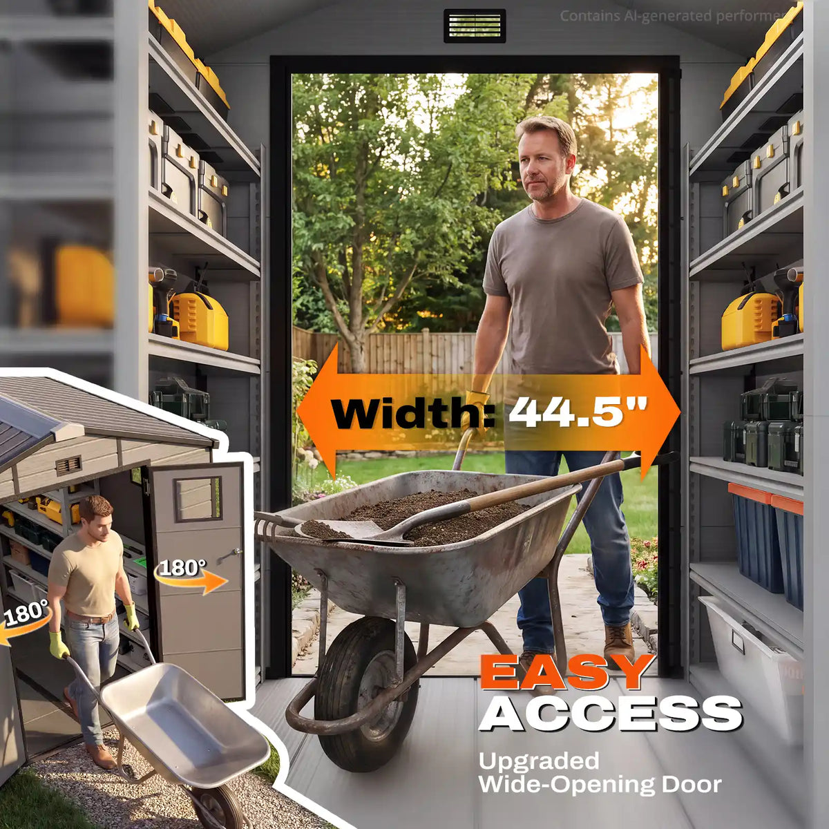 Garage with wide-opening door for easy access#size_5.3x3.5ft