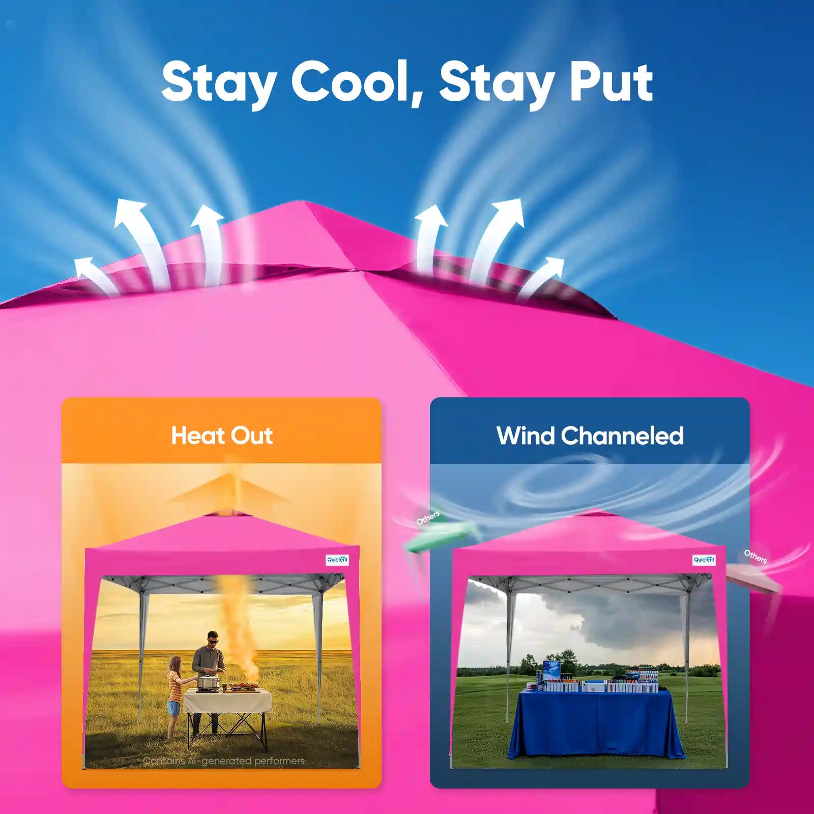 vented roof#style_Pink w/3 Sidewalls