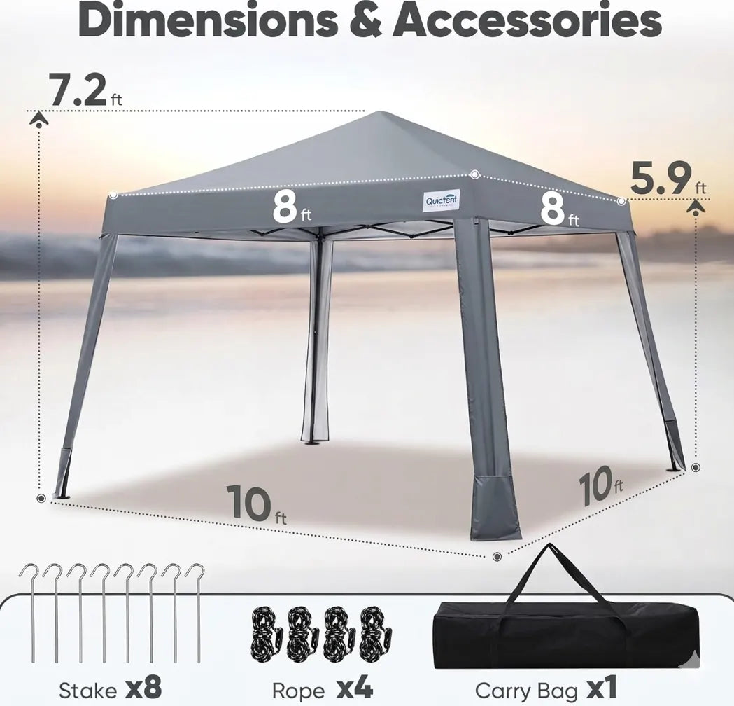 Gray outdoor canopy tent with dimensions#style_Gray
