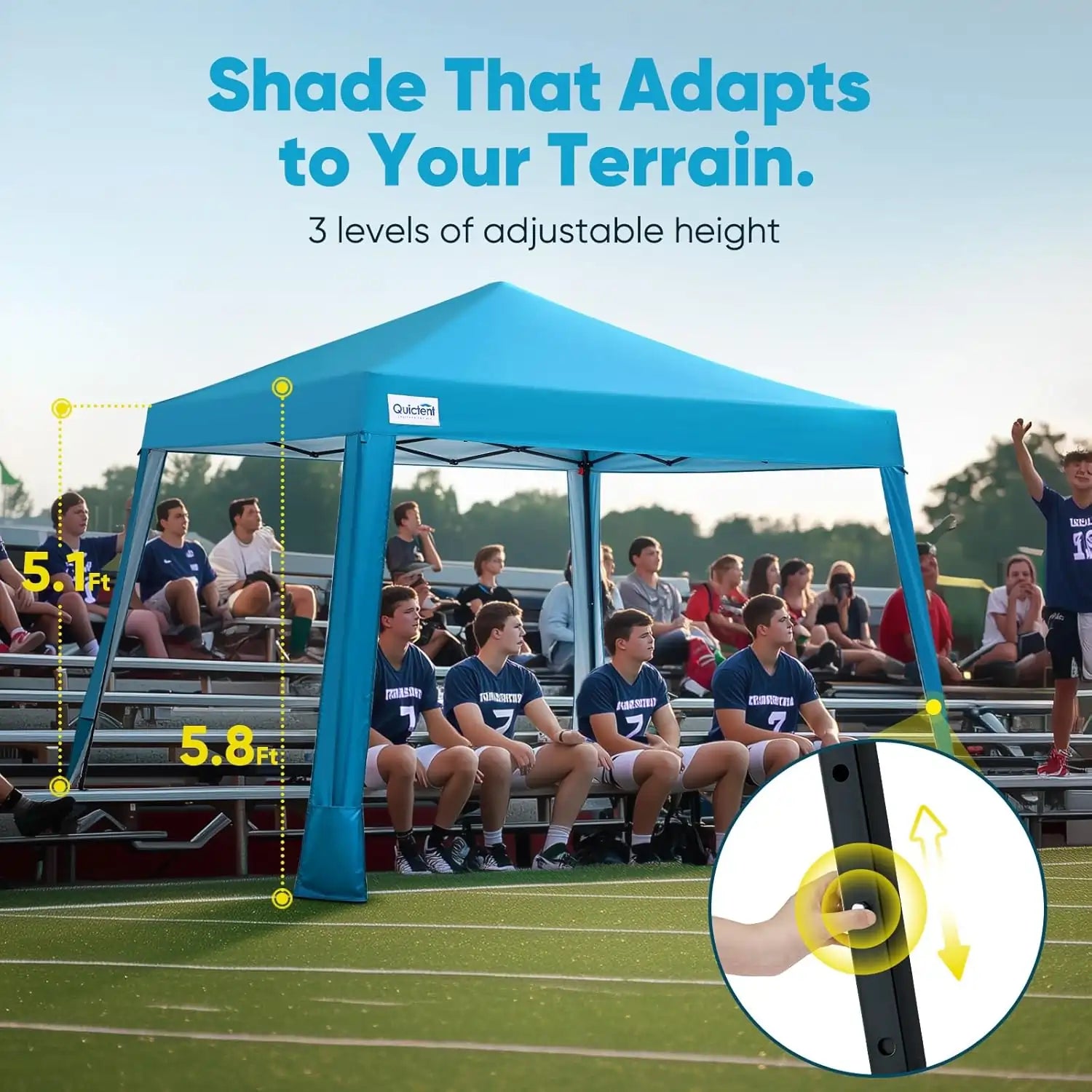 3 adjustable canopy tent#style_Blue