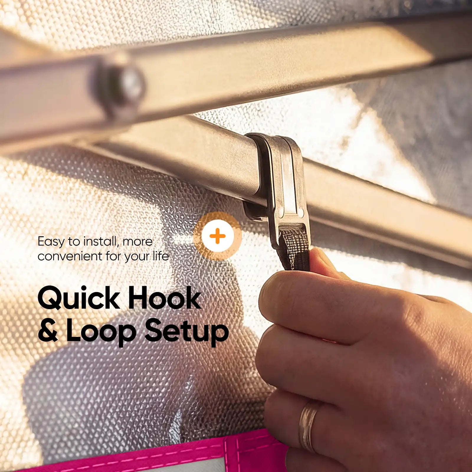 Quick Hook & Loop Setup for Easy to install#style_Pink w/Magnetic Door