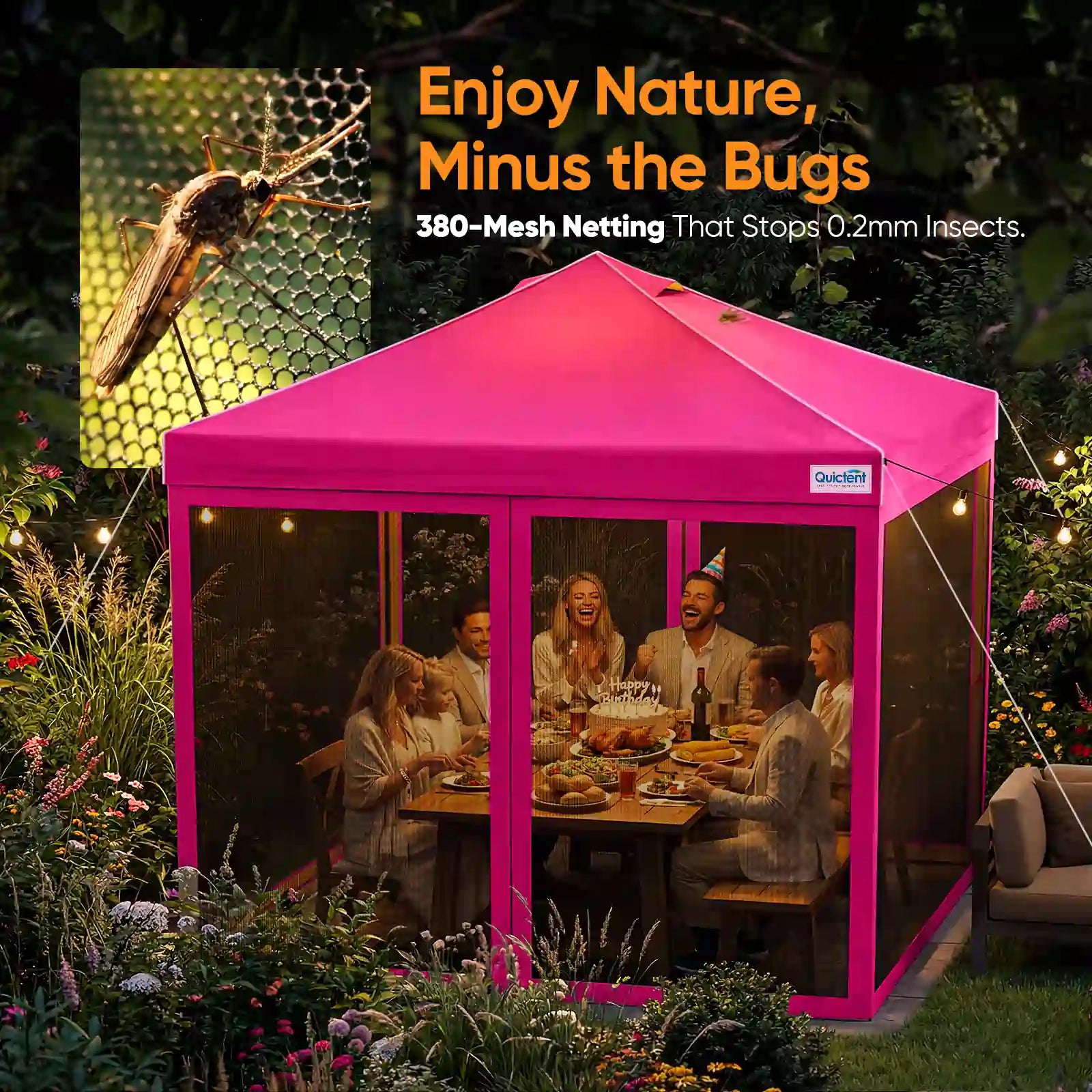 netting to keep unwanted elements away#style_Pink w/Magnetic Door