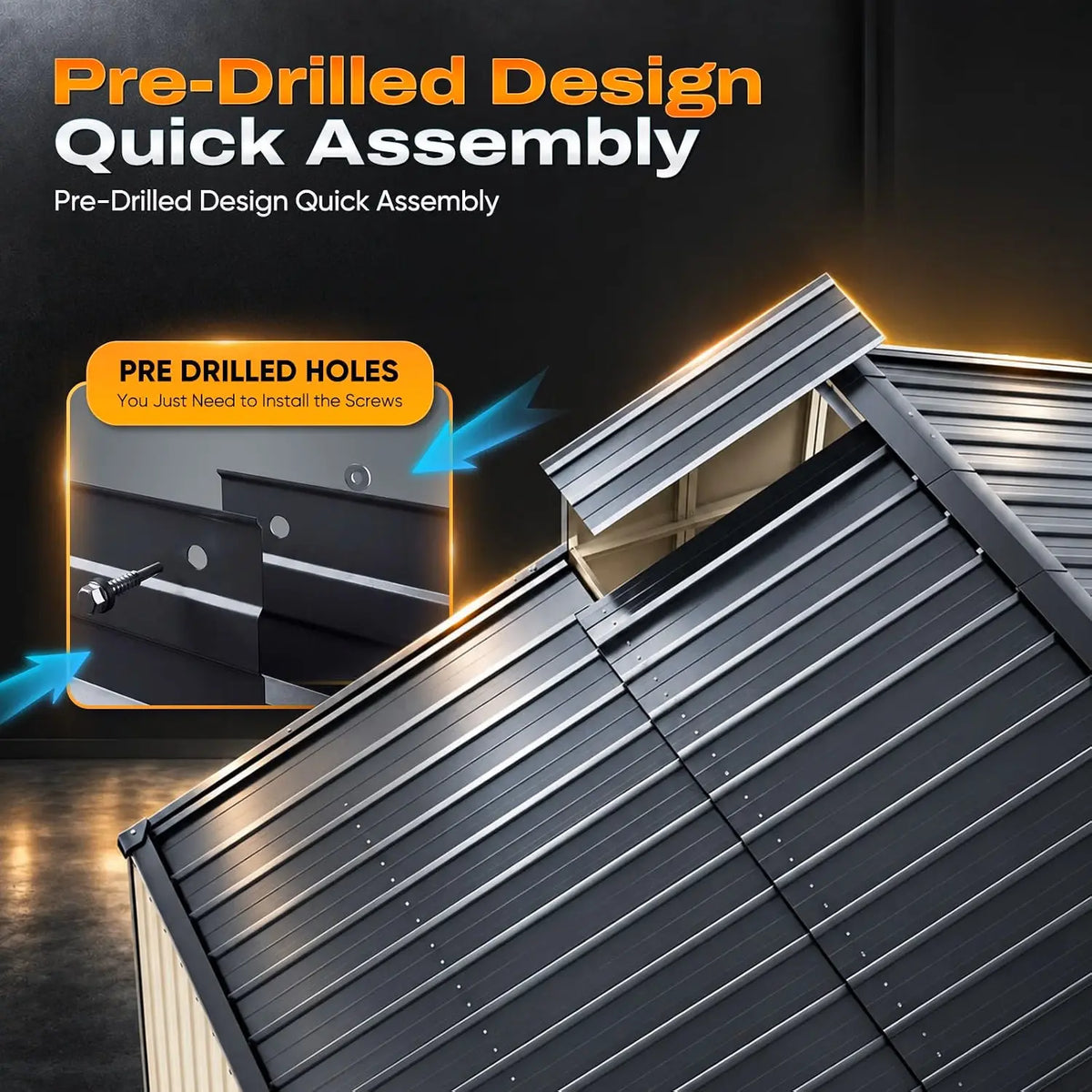 Pre-Drilled Setup#size_14x24FT w/Side Door
