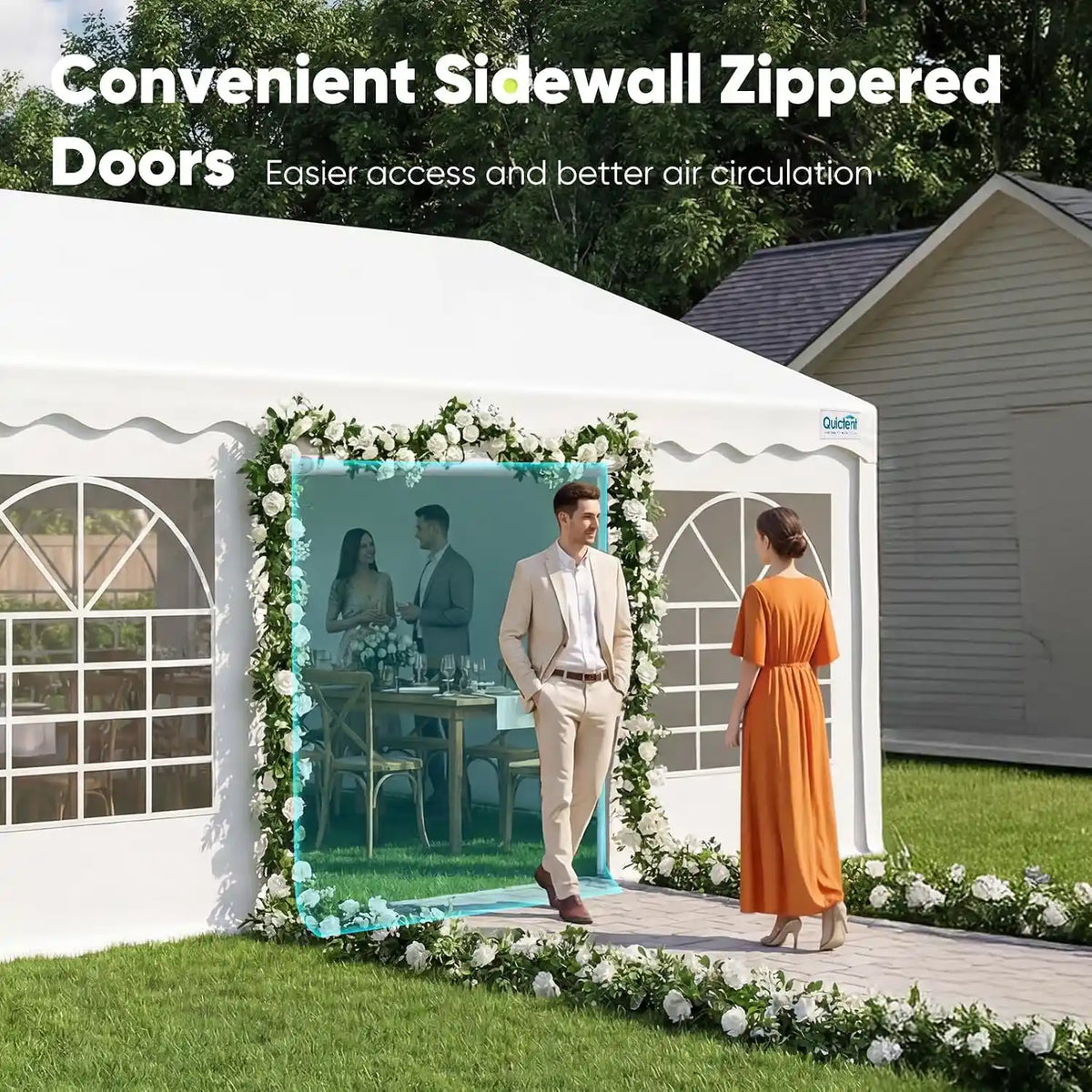 Heavy Duty Upgraded Galvanized Outdoor Canopy Tent#style_wavy edge