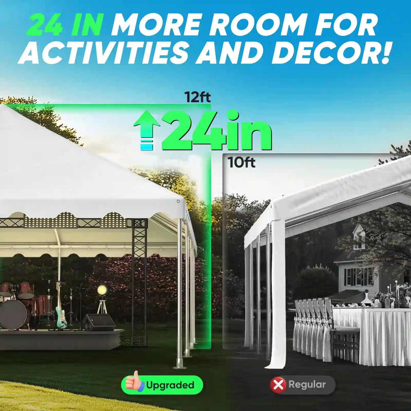 100% usable interior space#size_20'x30' No Sides