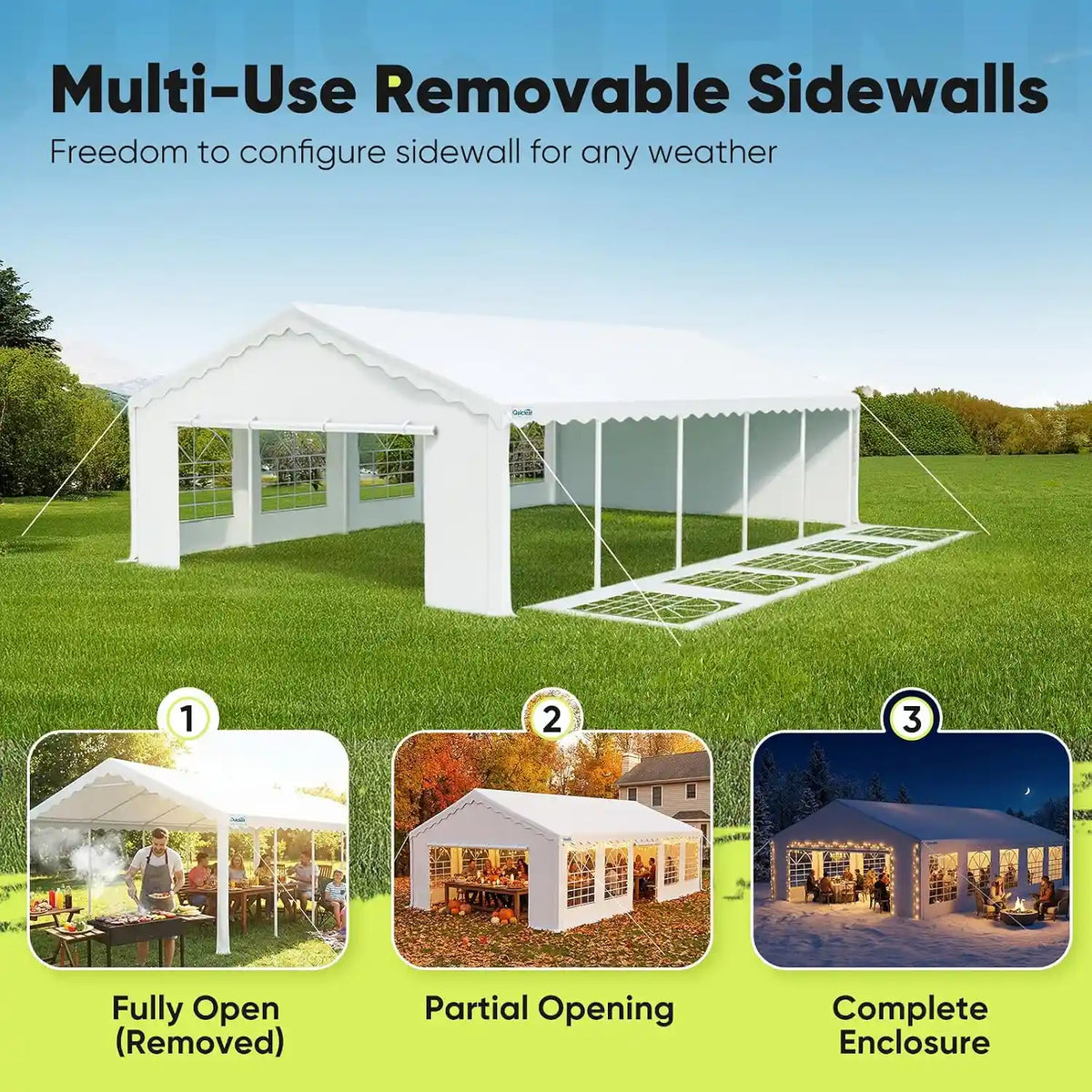 multi-use removable sidewall#size_20'x30'-Wavy Edge
