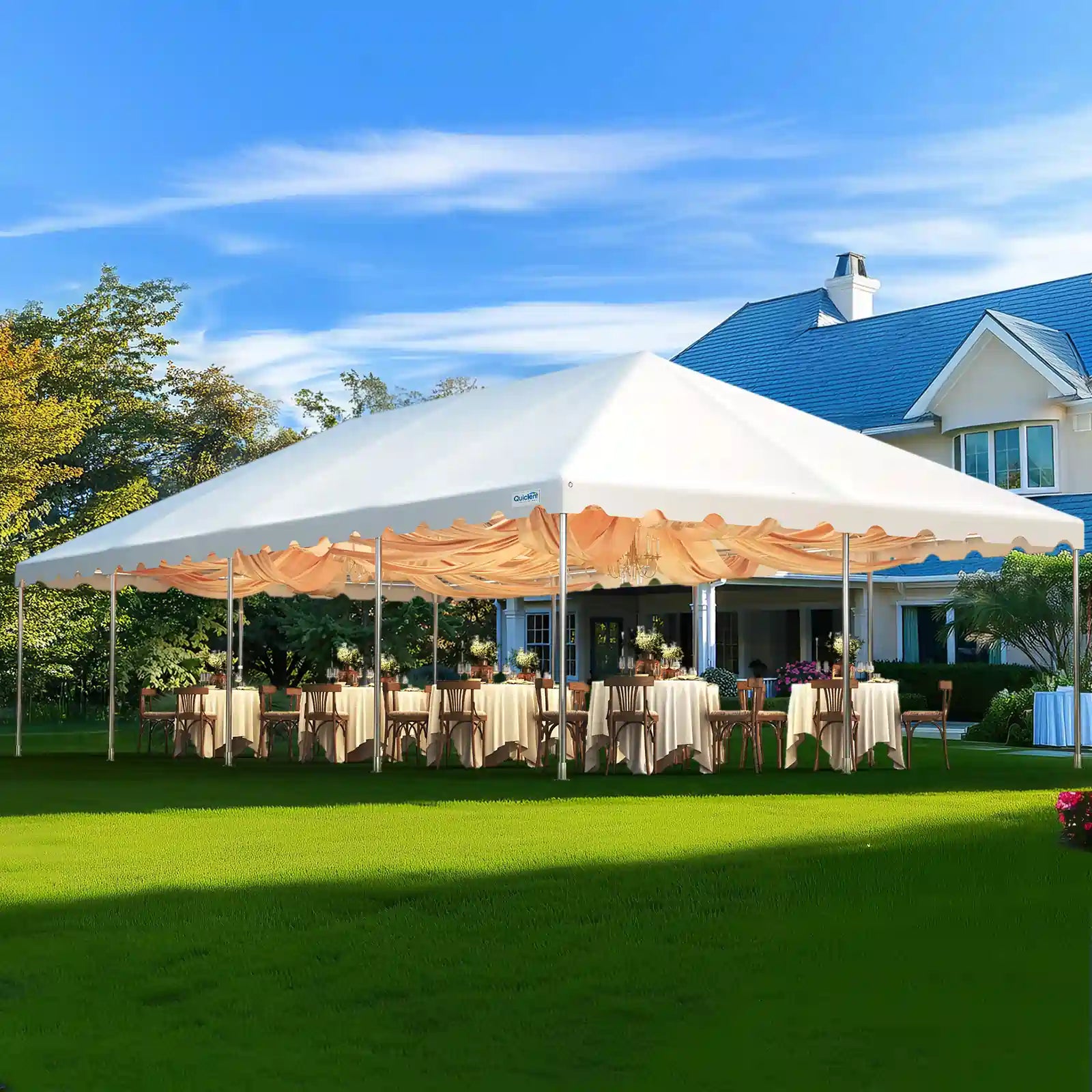 Heavy Duty West Coast Frame Tent#size_20'x40' No Sides