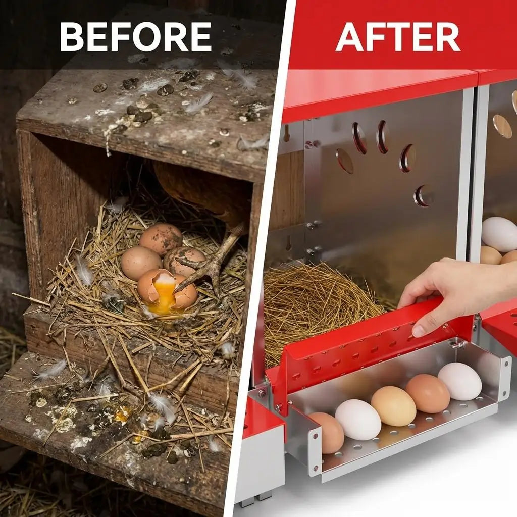 Quictent 3 Hole Large Metal Hen Laying Box