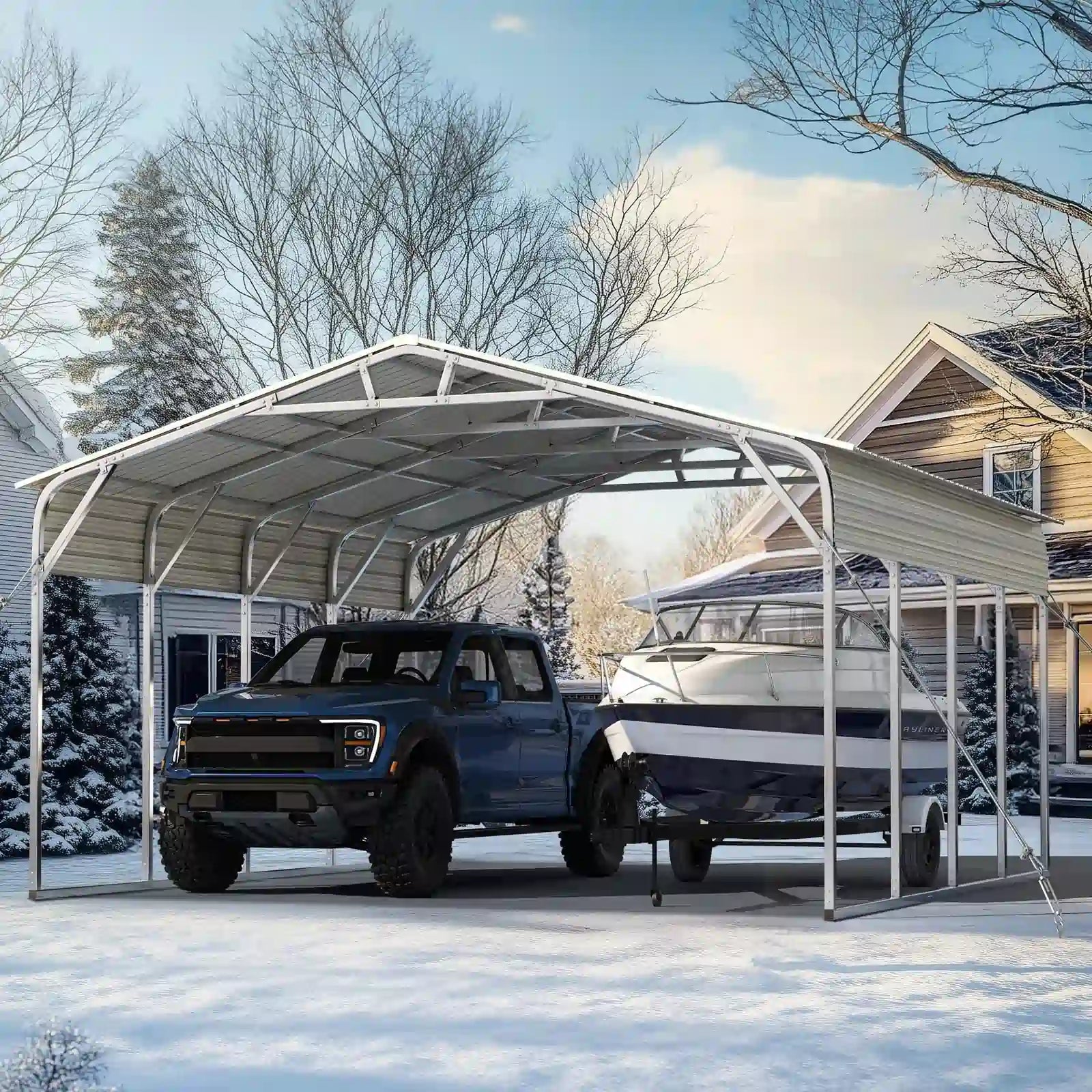 2 Car Shelter for RV, Vehicles & Farm Equipment#size_20X20ft