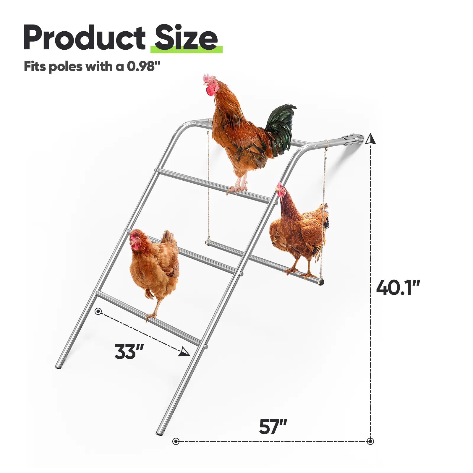 Metal Roosting Bar for Chicken Coop Run