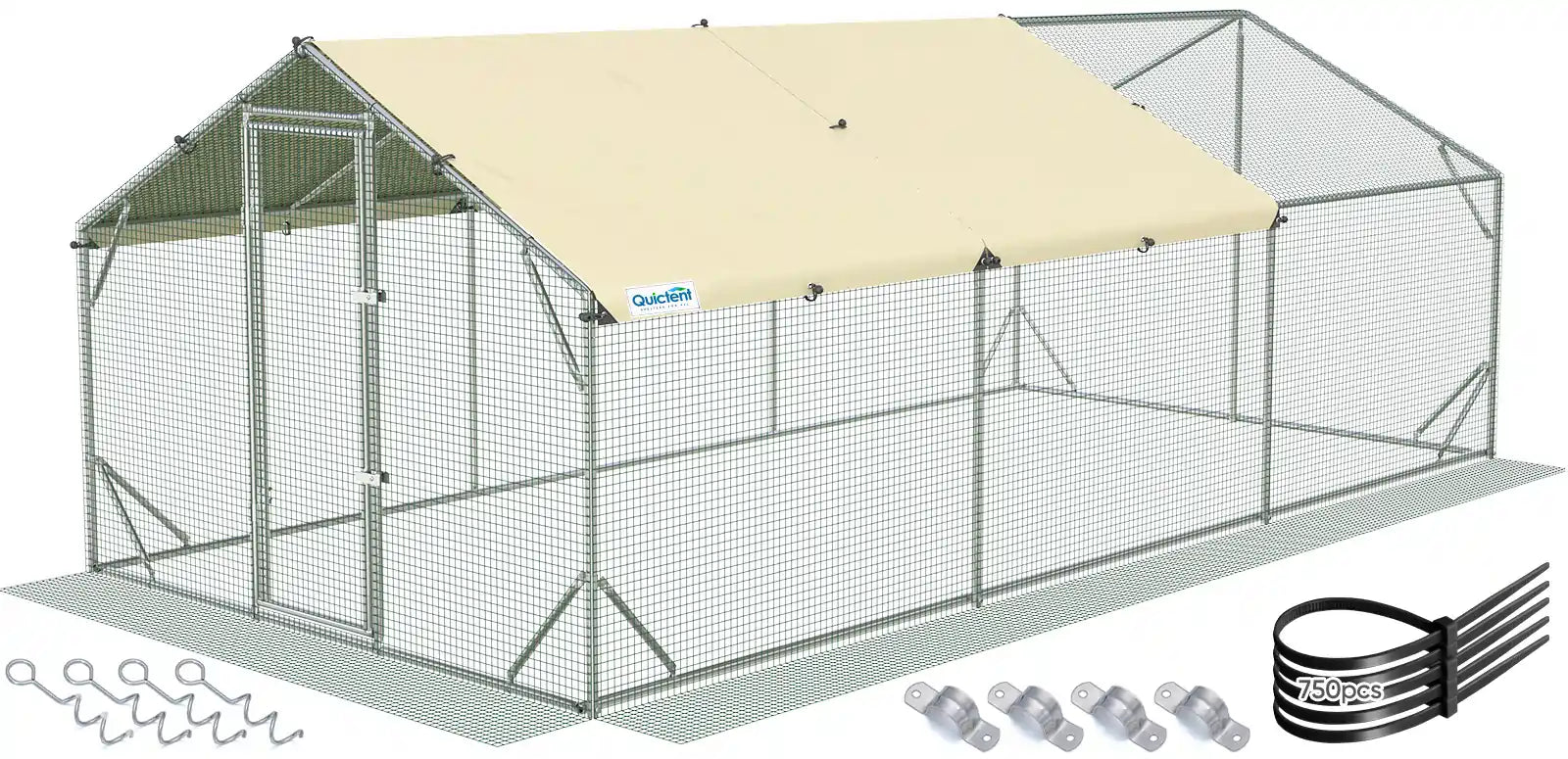 Large outdoor 18X9FT chicken coop#size_18x9ft w/Extended Wire