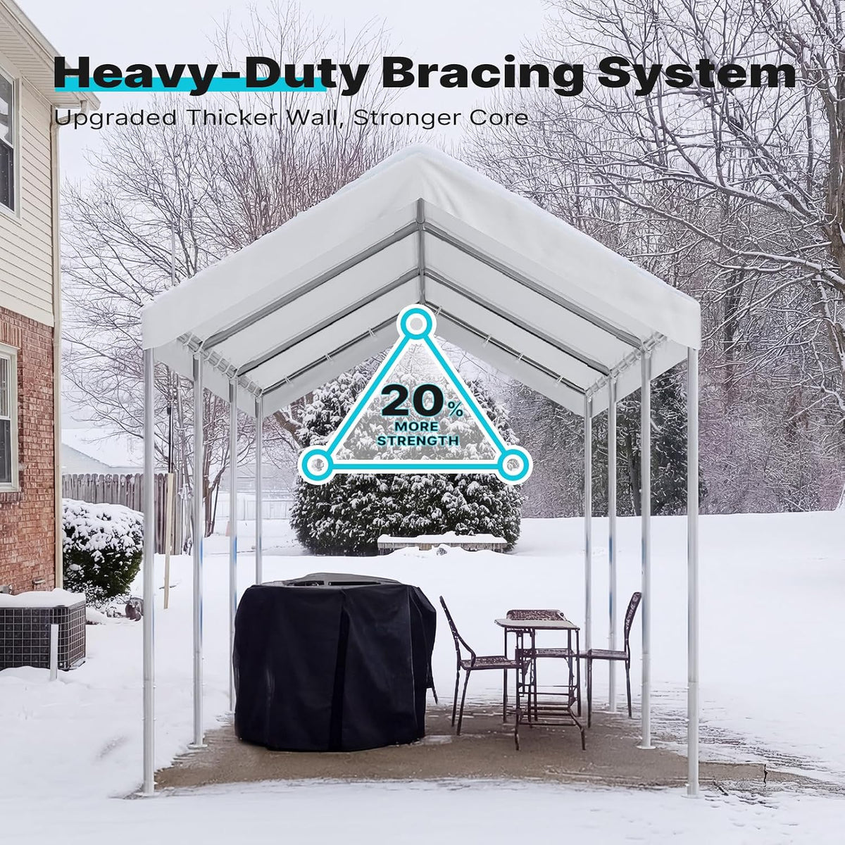 Heavy-duty bracing system for strength and durability#style_white-10'x20'