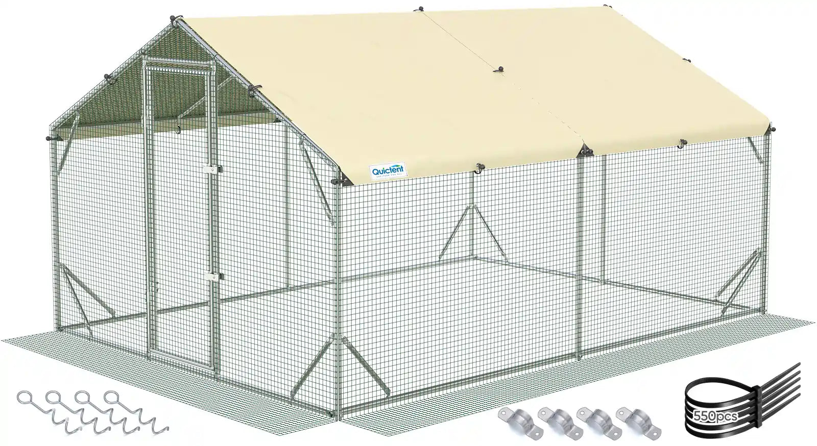 Large Chicken Coop#size_12x9ft w/Extended Wire
