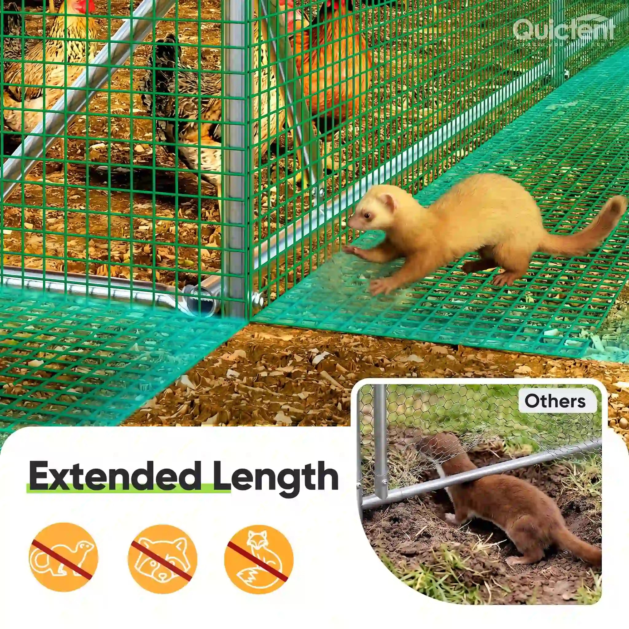 Extended Length#size_12x9ft w/Extended Wire+Roost Poles