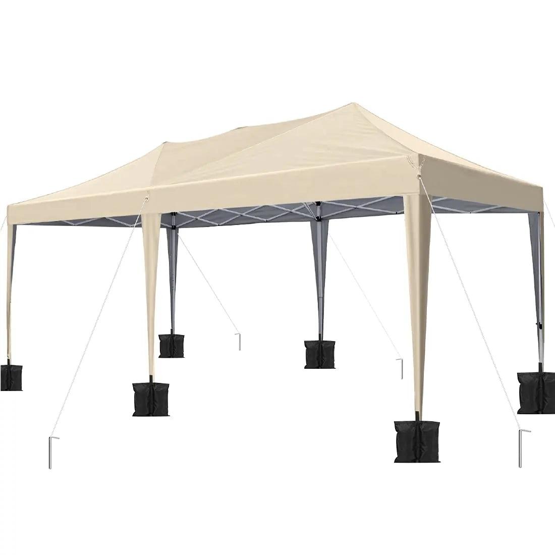 10'x20' EZ Pop up Canopy Tent#color_beige