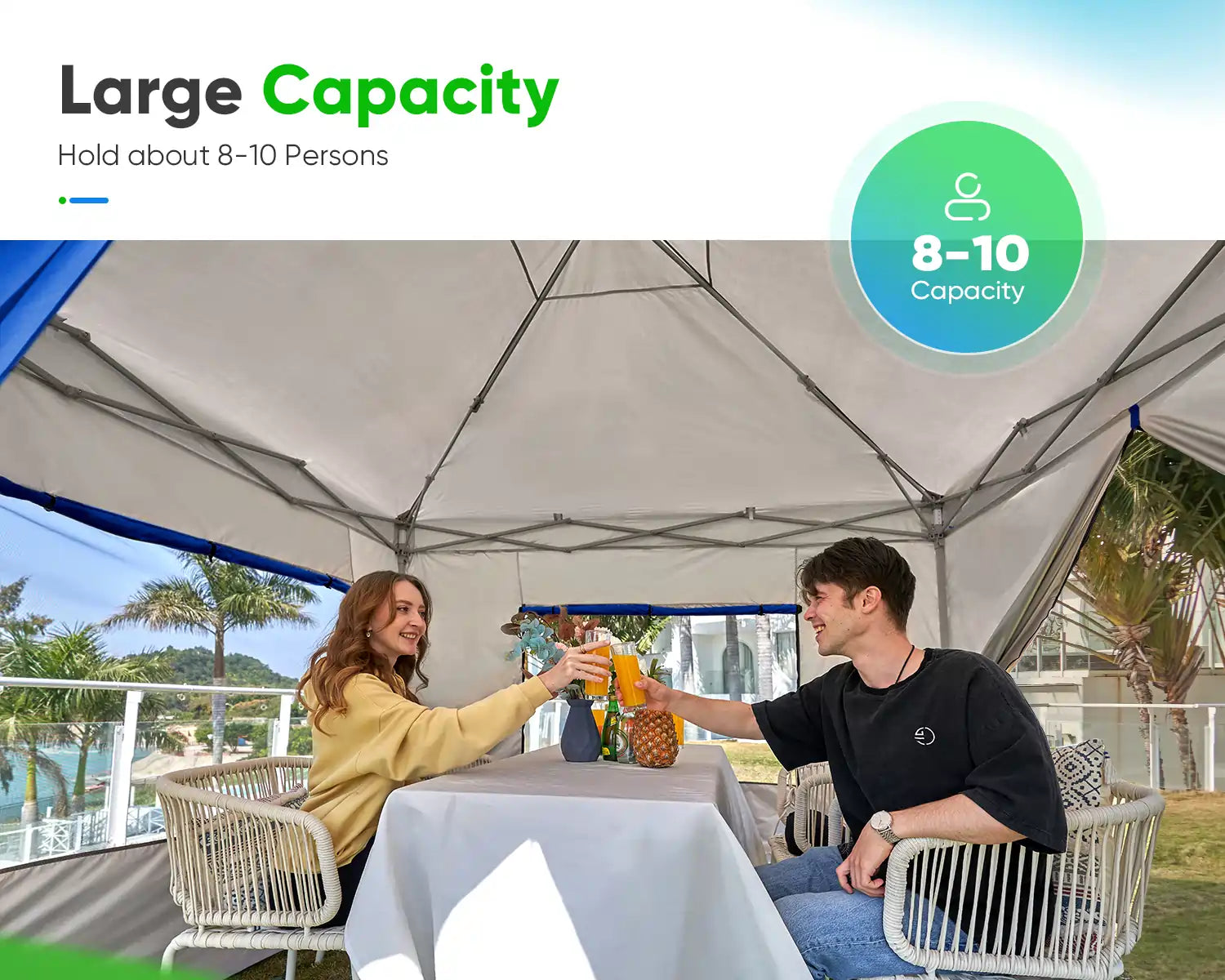 blue 10x10 canopy frame#color_royal blue (Upgraded)