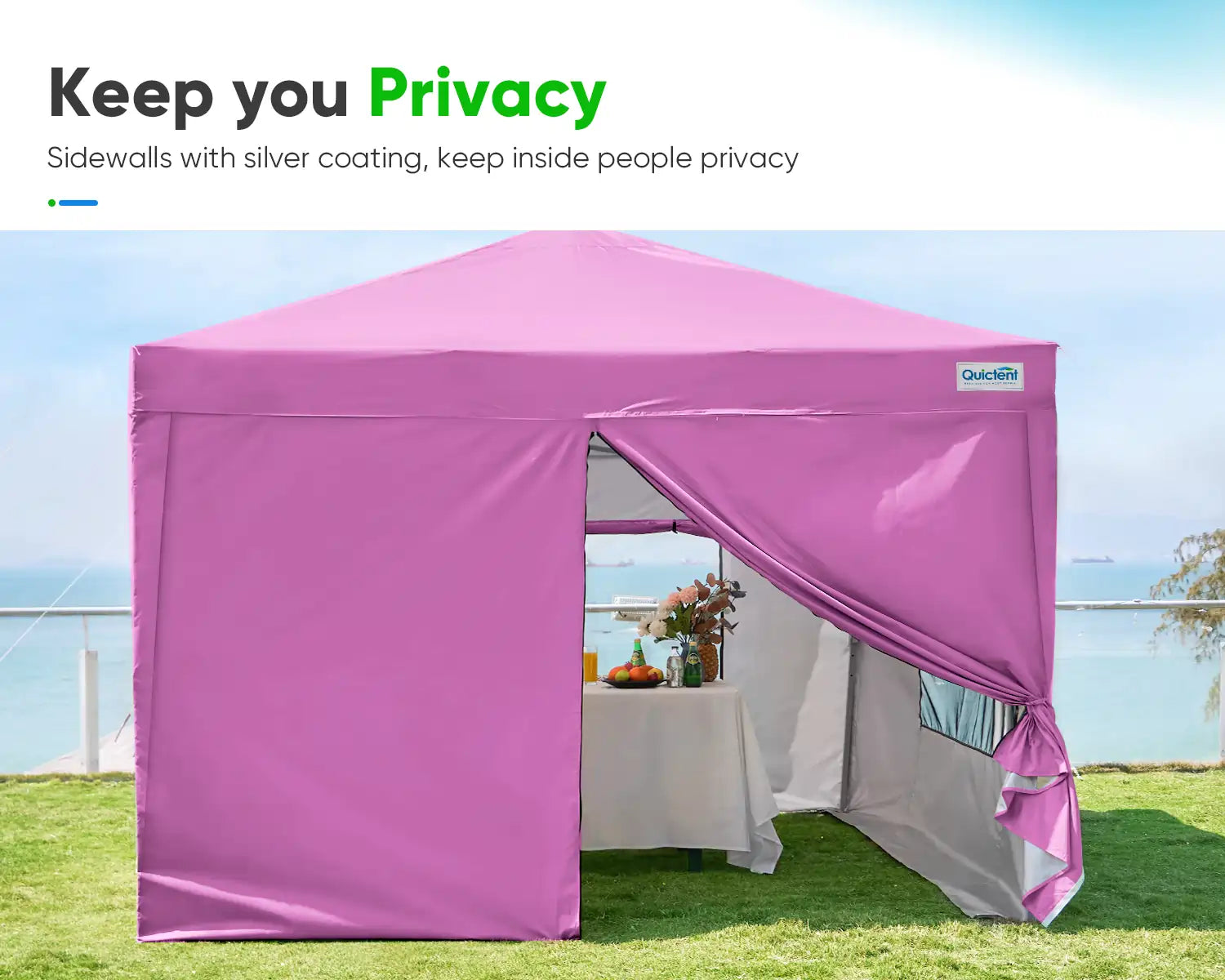 pink 10x10 canopy removal sidewall#color_pink