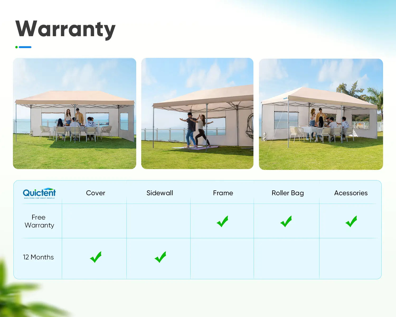 10x20 Pop Up Tent With SIdes#color_beige