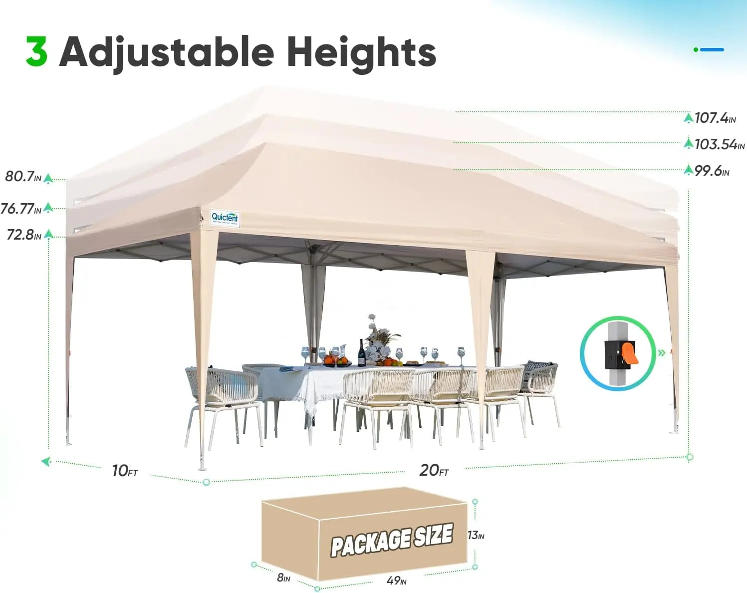 10x20 pop up tent size#color_beige