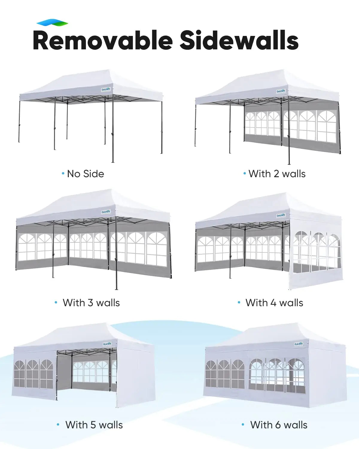 10x20 canopy Removable sidewalls