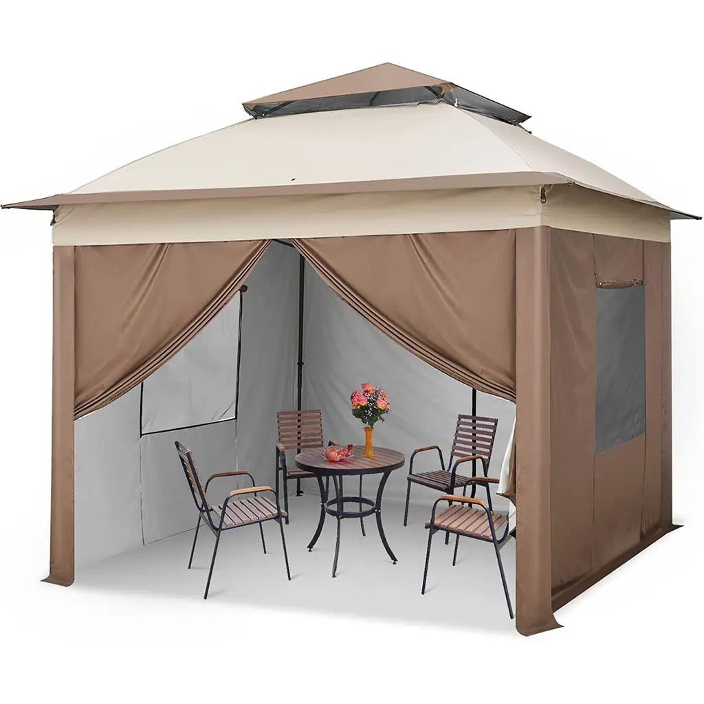 11' x 11' Pop up Canopy Tent#color_beige