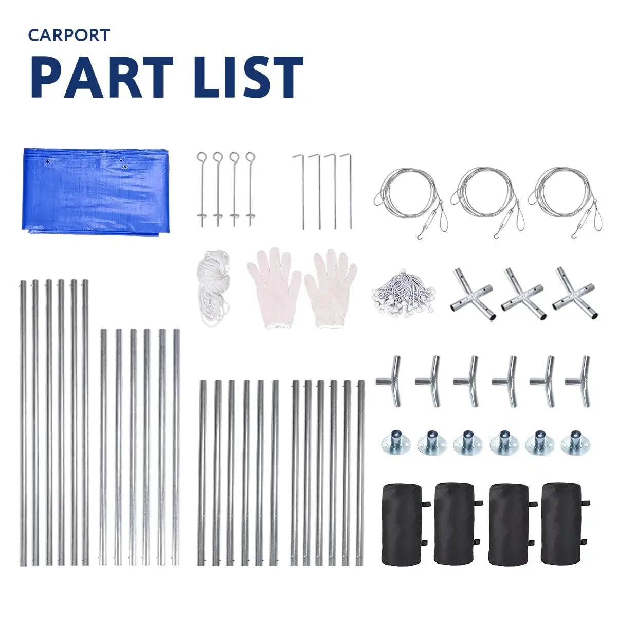 blue carport part list#color_blue