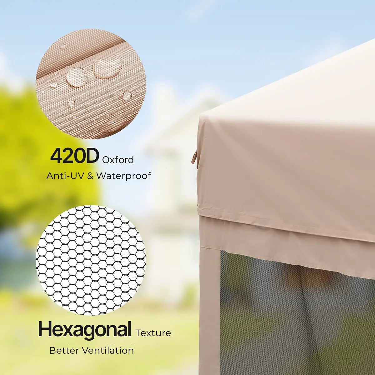 13' x 13' Hexagonal Pop up Canopy