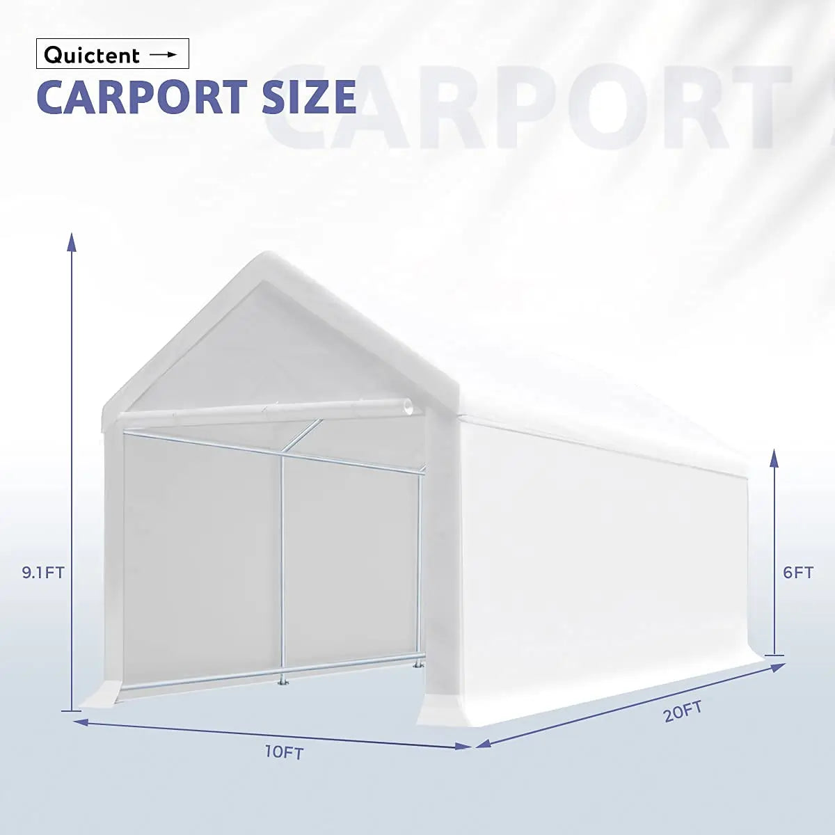 upgraded car shelter size#color_white