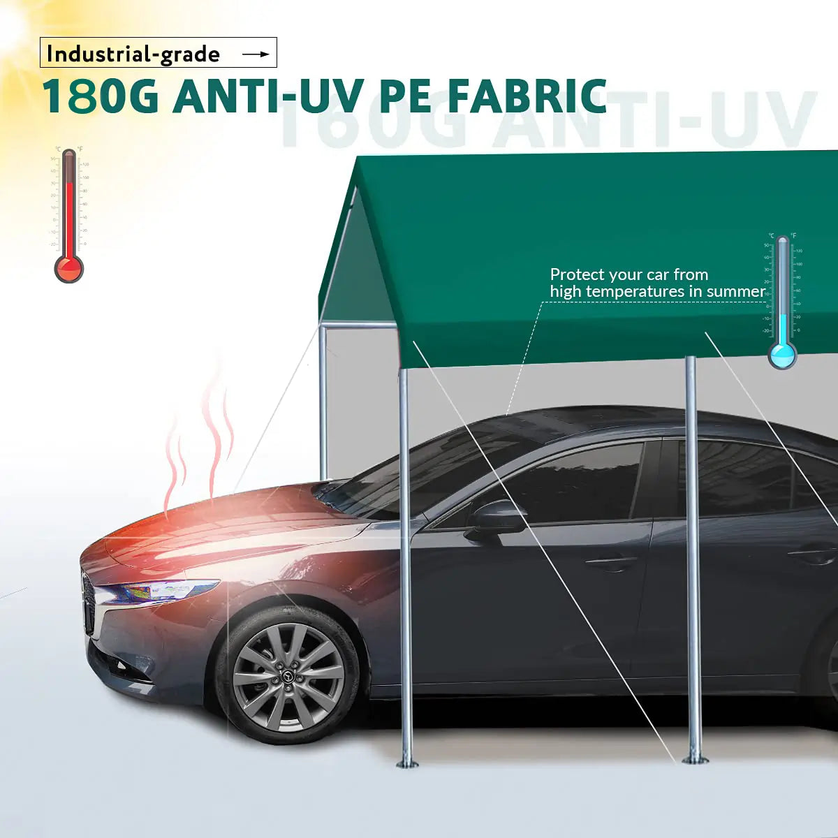 green carport PE fabric#color_green