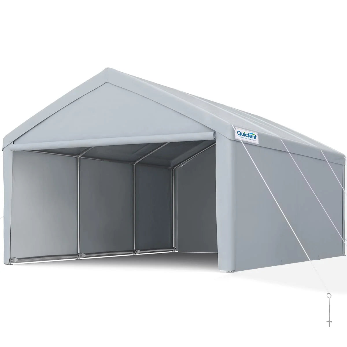 20' x 13'Heavy Duty Car Shelter - Gray#color_gray