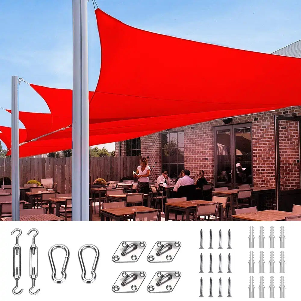 20'X20' Square Shade Sail#color_red