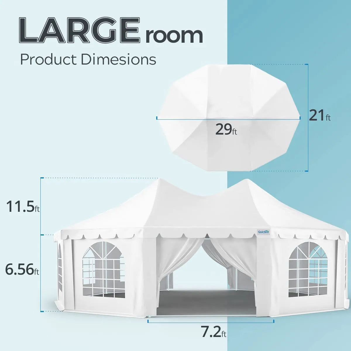29x21 large party tent size