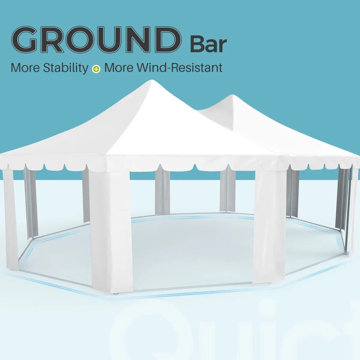 large party tent ground bars