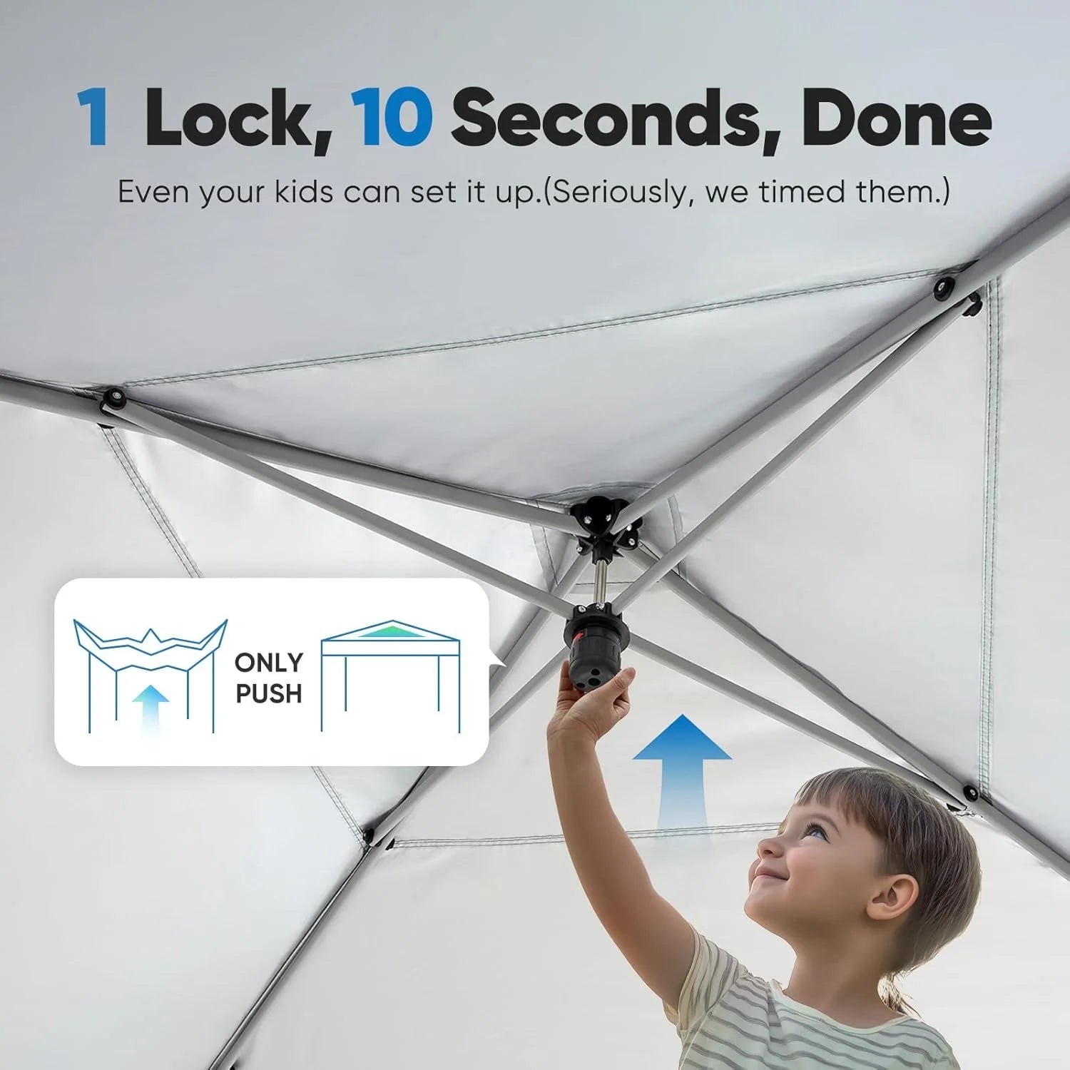 8' x 8' Canopy with Netting Easy to set up#color_tan